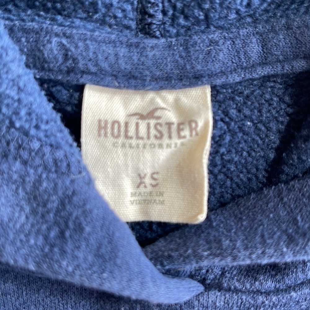 HOLLISTER hoodie navy blue with logo XS - Picture 4 of 9